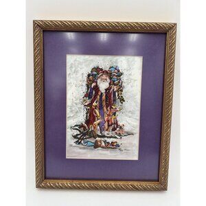 Peggy Abrams Christmas Framed Art Print 9 X 11 Christmas Decor Gilded Festive